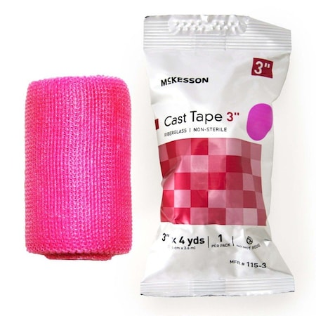 Mckesson Pink Cast Tape, 3 Inch x 4 Yard, 10PK 115-3X